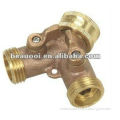 Brass 2-way shut off coupling with valve